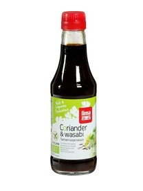 Koriander & wasabi soja saus van Lima, 6 x 250 ml