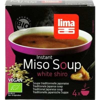 Instant white shiro miso soep 4zk van Lima, 6 x 66 g