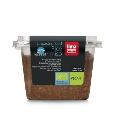 Rice miso 25% minder zout van Lima, 6 x 300 g