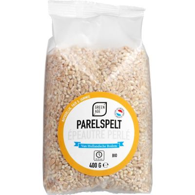 Spelt, Parelspelt van GreenAge, 6 x 400 g