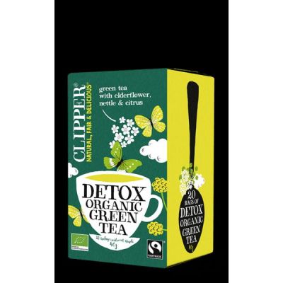 Detox green tea van Clipper, 4 x 20 stk