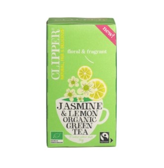 Jasmine & lemon green tea van Clipper, 4 x 20 stk Jasmine & lemon green tea van Clipper, 4 x 20 stk
