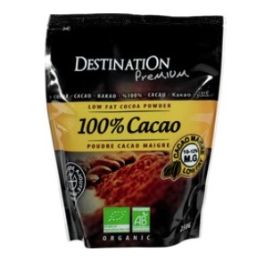 Cacaopoeder 100% van Destination, 12 x 250 g