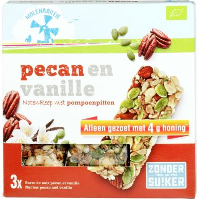 Notenreep pecan&vanille van Molenaartje, 15 x 75 g