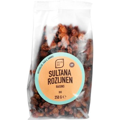 Sultana rozijnen van GreenAge, 8 x 250 g