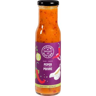 Peper saus van Your Organic Nature, 6 x 250 ml