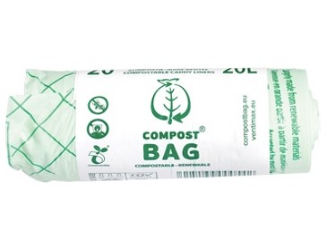 Afvalzak 20 ltr composteerbaar van Compost Bag, 30 x 20 stuks