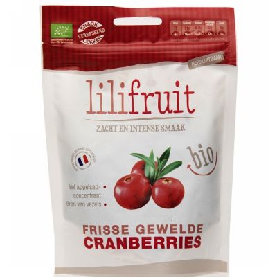 Gewelde cranberries van Lilifruit, 6 x 150 g