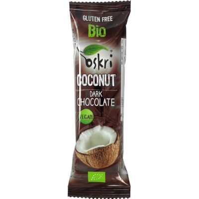 Coconut dark chocolate van Oskri, 20 x 53 g