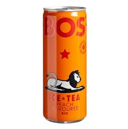 Bos ice tea perzik blik van BOS Excl. Statiegeld, 12 x 250 ml