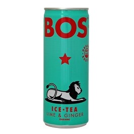 Bos ice tea limoen gember blik van BOS Excl. statiegeld, 12 x 250 ml