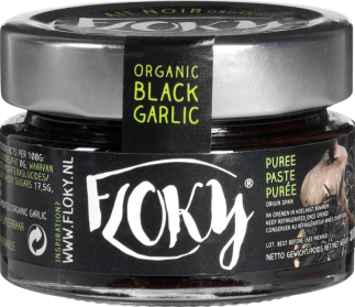 Zwarte knoflook spread van Floky, 1 x 100 g