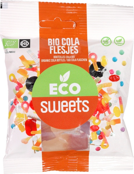 Cola flesjes van Eco Sweets, 16 x 75 g