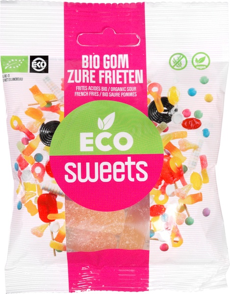 Zure frieten van Eco Sweets, 16 x 75 g