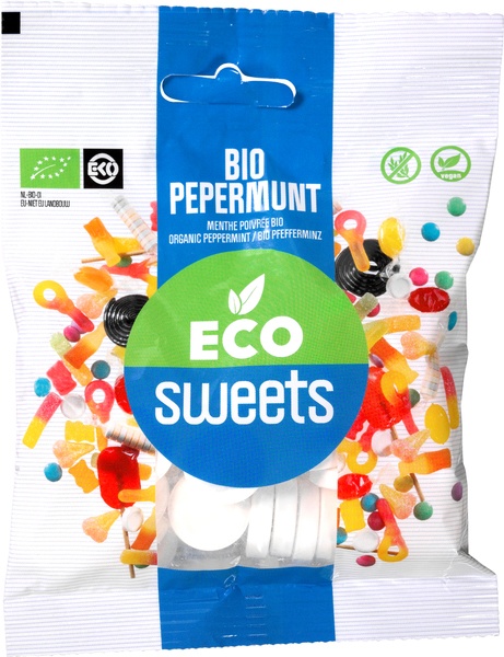 Pepermunt van Eco Sweets, 16 x 75 g
