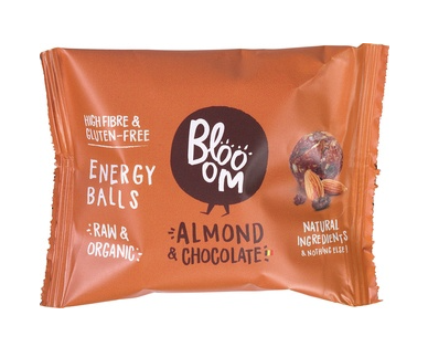 Amandel+ chocolade energie bal van Blooom, 12 x 32 g