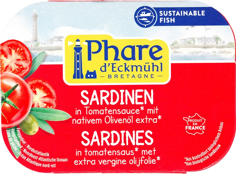 Sardientjes in tomatensaus van Phare d`Eckmühl, 11 x 115 g