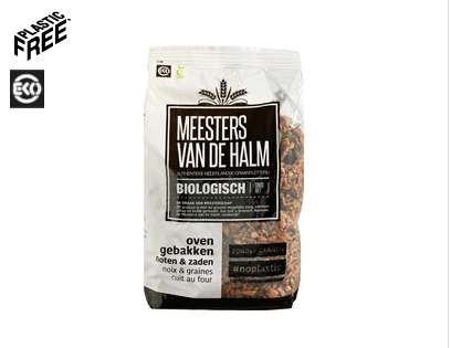 Ovengebakken noten+zaden mix van Meesters van de Halm, 6 x 400 g