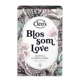 Groene thee: blossom love van Cleo`s, 5 x 18 builtjes