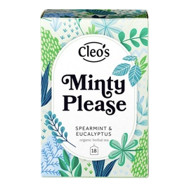 Kruidenthee: minty please van Cleo`s, 5 x 18 builtjes