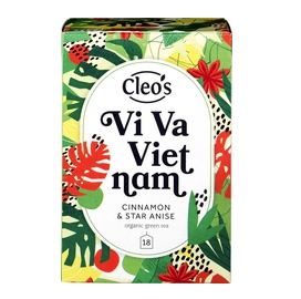 Groene thee: Vi Va Vietnam van Cleo`s, 5 x 18 builtjes