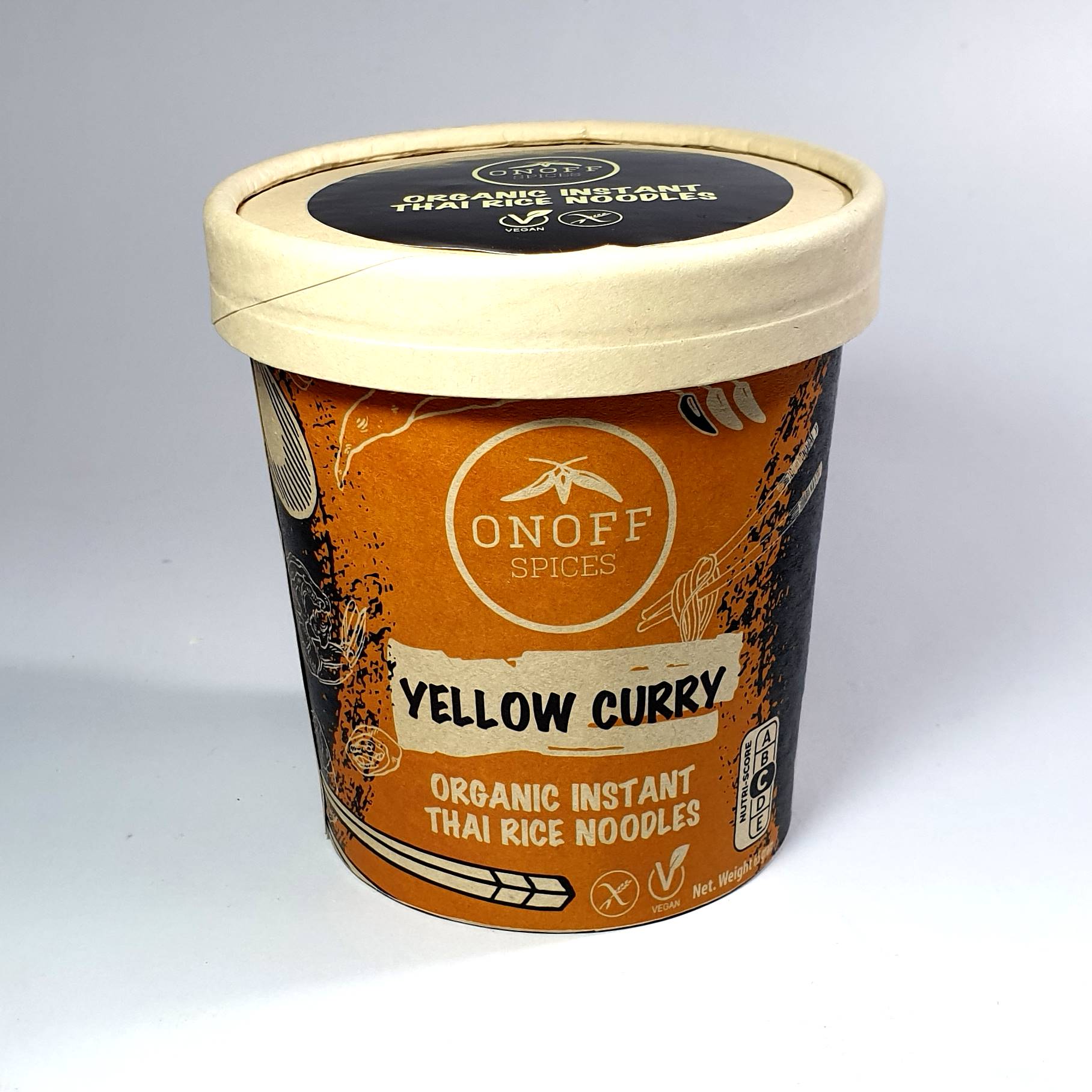 Instant-noodlessoup yellow curry van ONOFF, 6 x 75 g