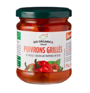 Gegrilde paprika in olie van Biorganica Nuova, 5 x 190 g