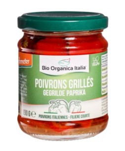 Gegrilde paprika in olie van Biorganica Nuova, 5 x 190 g