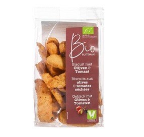 Biscuits met Olijven + Tomaat van Buiteman, 10 x 100 g