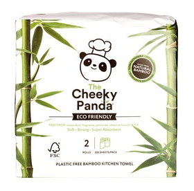 Keukenpapier 2-laags FSC bamboe van The Cheeky Panda, 5 x 2 stk