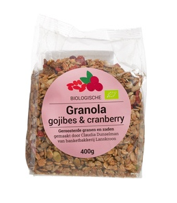 Granola gojibes-cranberry van Lanskroon, 10 x 400 g