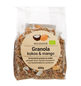 Granola kokos-mango van Lanskroon, 10 x 400 g