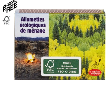 Lucifers FSC zwafelvrij 4 pak van La Droguerie Écologique, 1 x 4