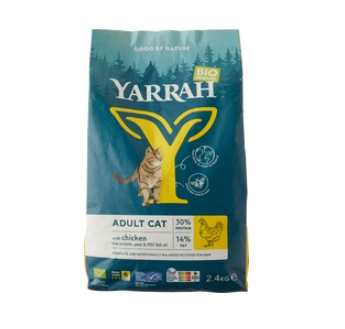 Kattenbrokken met kip van Yarrah, 4 x 2400 g