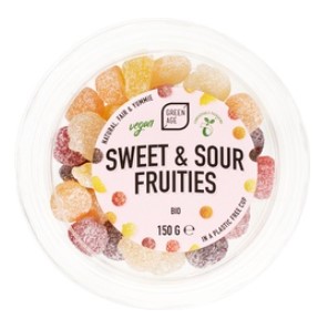 Sweet Sour Fruities van GreenAge, 8 x 150 g