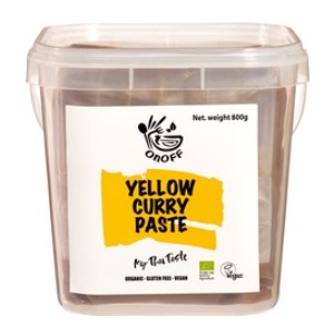 Gele currypasta grootverpakking van ONOFF, 6 x 800 g