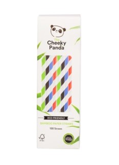 Afbreekbare rietjes van The Cheeky Panda, 1 x 100 stk