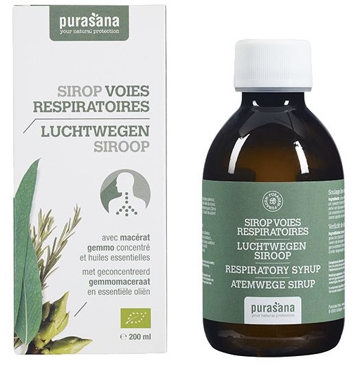 Puragem luchtwegen siroop van Purasana, 1 x 200 ml