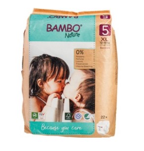 Luiers Size 5 (12-18 kg) van Bambo Nature, 6 x 22 stk