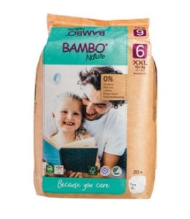 Luiers Size 6 (16+ kg) van Bambo Nature, 6 x 20 stk