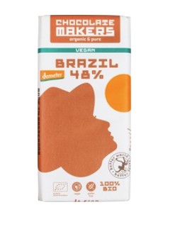 Chocolade repen Brazil 48% van Chocolatemakers, 10 x 80 g