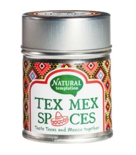 Tex Mex Spices van Natural Temptation, 6 x 40 g