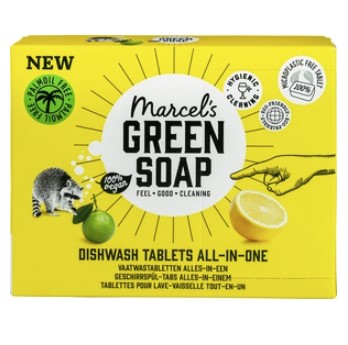 Vaatwastabletten all-in-one van Marcel`s Green Soap, 8 x 25 stk