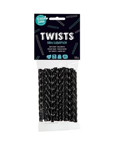 Zoute Dropkabels twists van TerraSana, 10 x 100 g