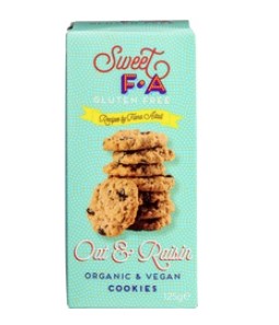 Oat + Raisin Cookies van Sweet FA, 12 x 125 g