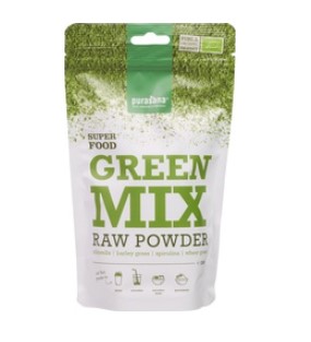 Green mix poeder van Purasana, 1 x 200 g