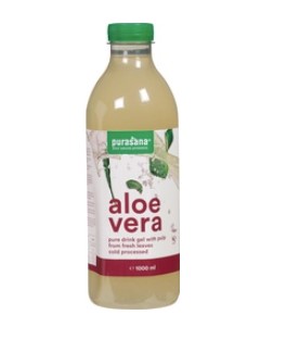 Aloë vera sap gel van Purasana, 1 x 1 l