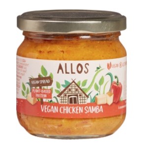 Vegan Chicken Samba Spread van Allos, 6 x 165 g