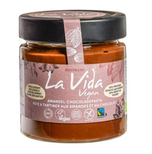 Chocolade amandel pasta less sugar van LA VIDA VEGAN, 6 x 200 g