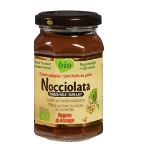 Cacao hazelnootpasta zonder  melk van Nocciolata, 6 x 250 g